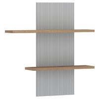 NÁSTENNÝ PANEL MANILLA - farba duba/svetlosivá, Modern, kompozitné drevo (83,5/90/21,9cm)