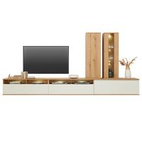 Wohnkombination 5 -Teilig. Power Alpinweiß - MODERN, Holzwerkstoff (382,5/219,2/40cm)