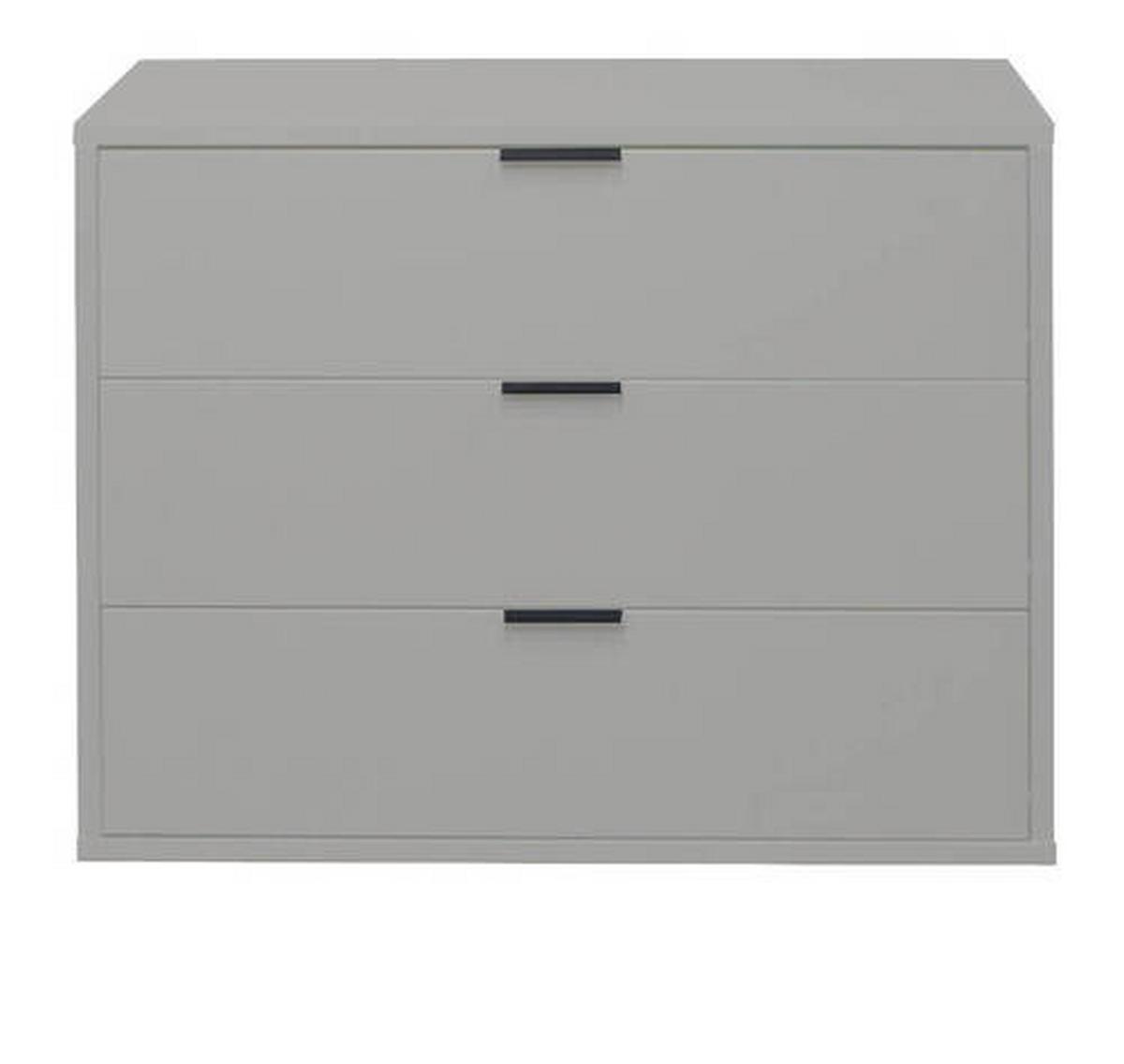 Komoda se 3 zásuvkami Bounty, šedá - šedá/antracitová, Moderní (81/67/45cm) - Premium Living