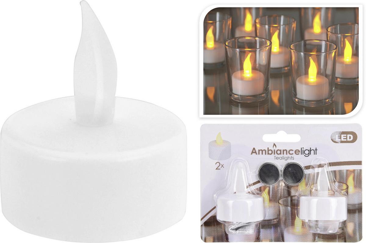 Led-teamécses Freja - fehér, Konventionell, műanyag (3,8/1,8cm) - Ondega