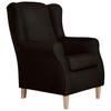 Ohrensessel Lorris - Dunkelbraun/Buchefarben, Design, Textil (77/103/86cm) - Max Winzer