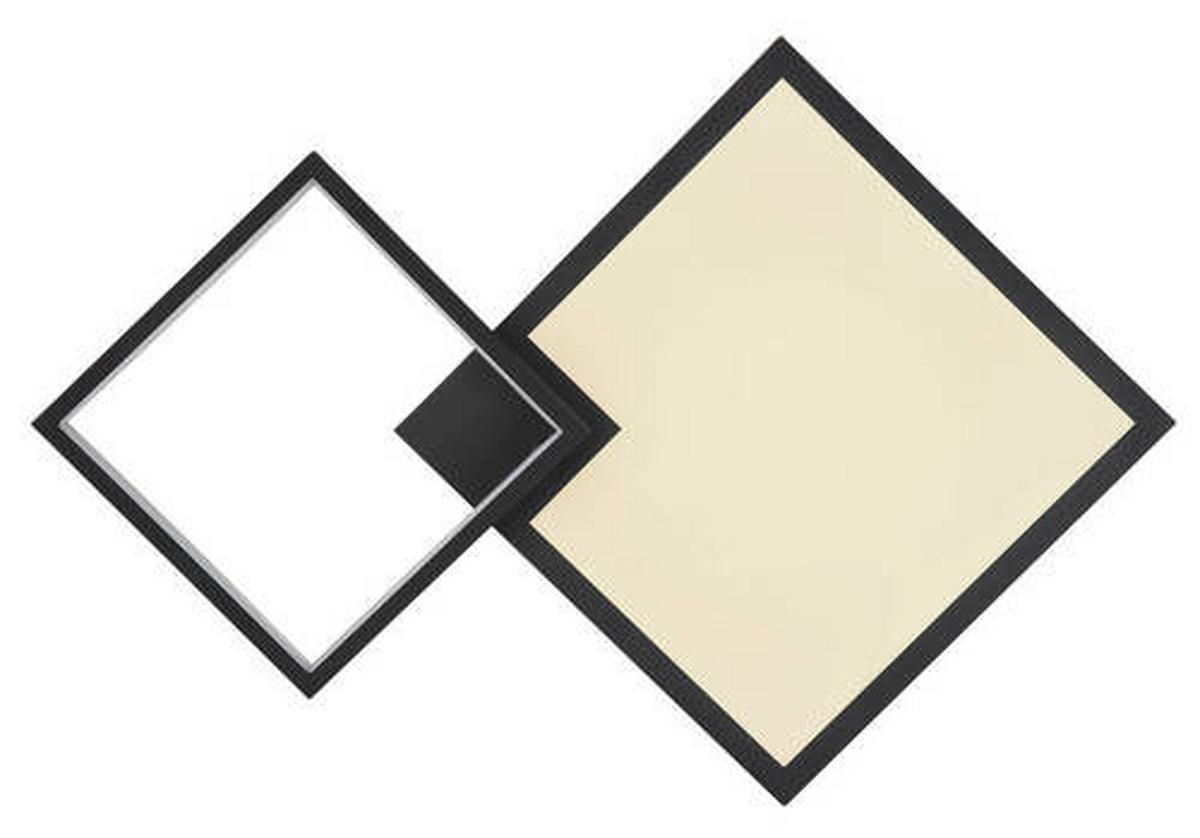LED-Deckenleuchte 41392-21 - Dunkelbraun/Opal, Natur, Holzwerkstoff/Kunststoff (60/41/10cm) - Globo