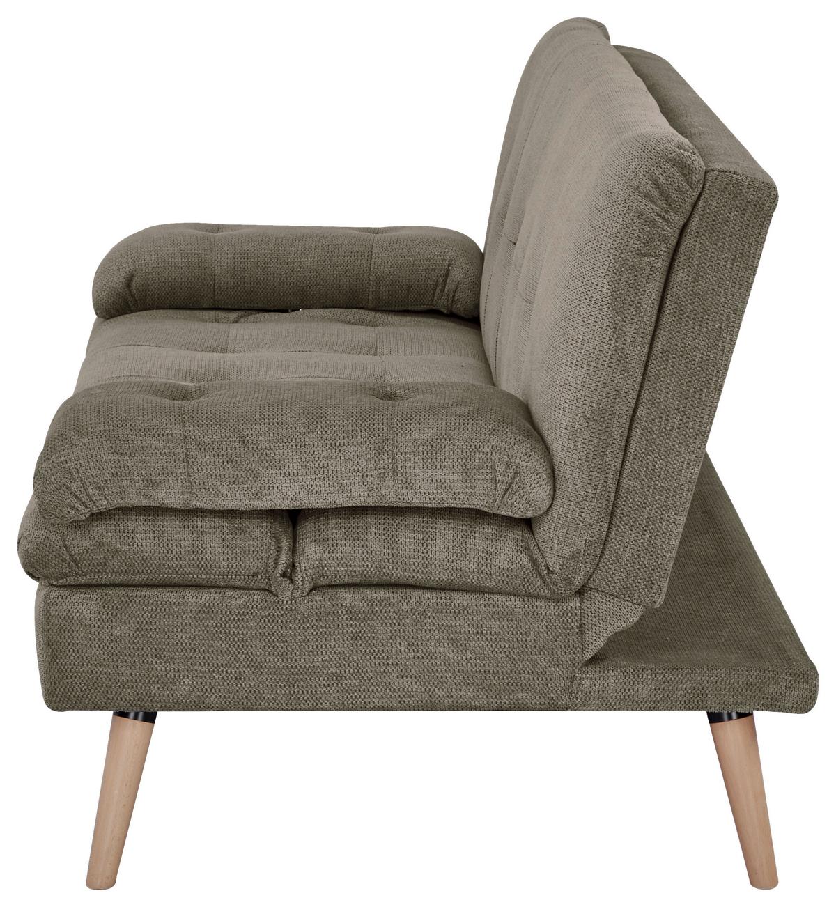 Schlafsofa Armano Braun B: 190 cm - Braun/Naturfarben, Basics, Holz/Textil (190/83/87cm) - P & B