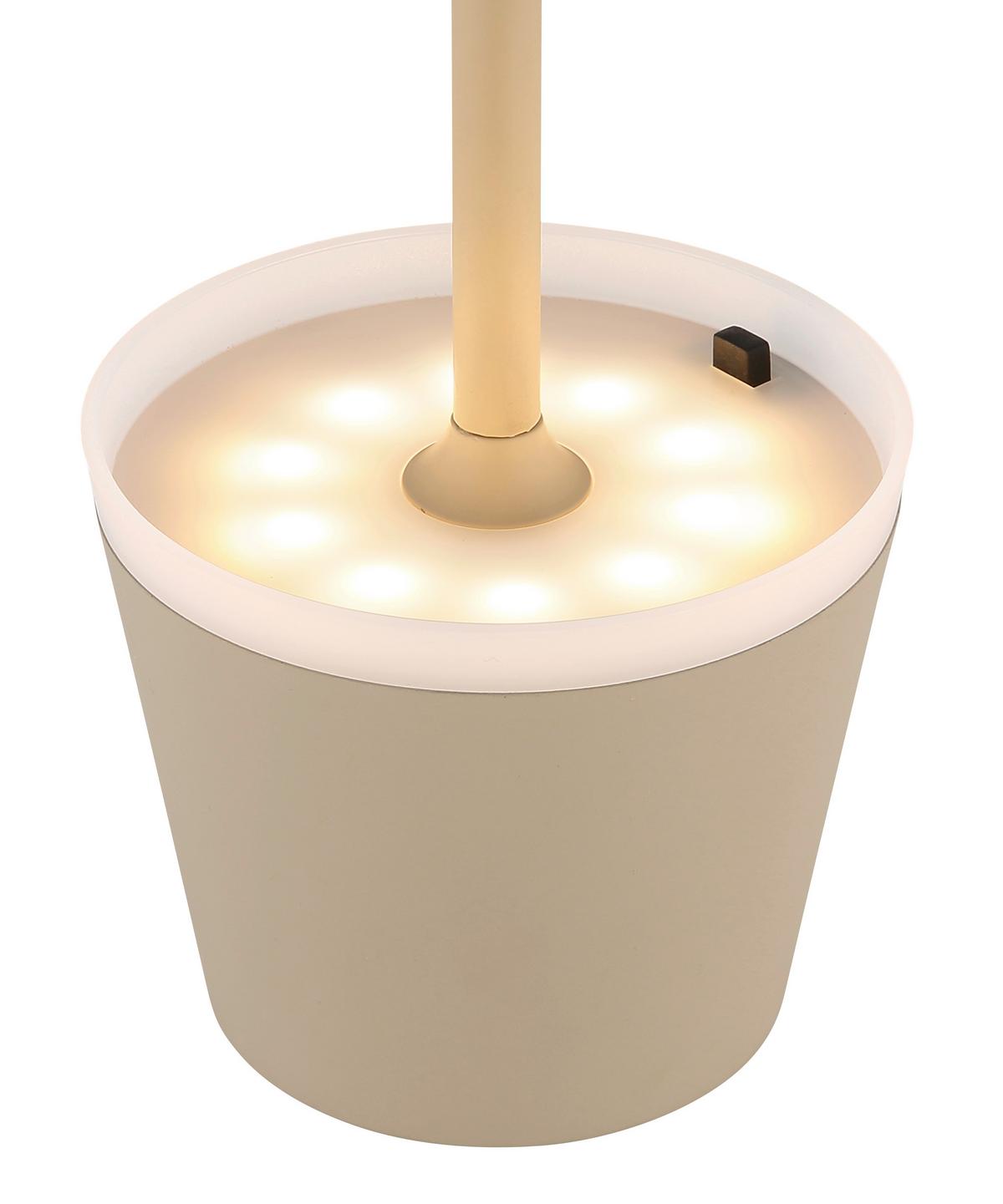 Solarleuchte 36637s - Sandfarben/Schwarz, Design, Kunststoff/Metall (11/26-41cm) - Globo