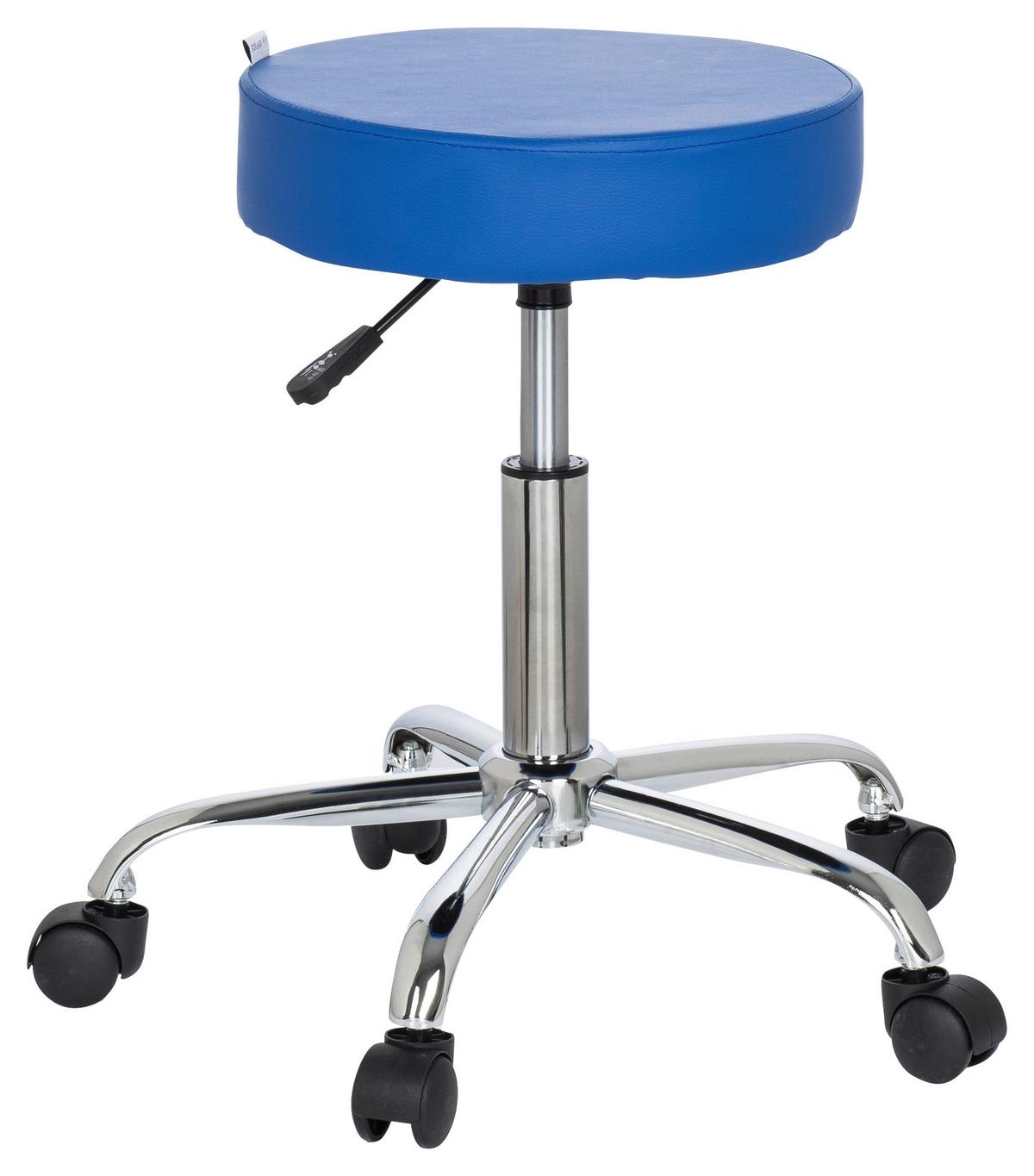 Bürohocker Operator Ii Blau - Blau/Chromfarben, MODERN, Kunststoff/Textil (57/45/57cm) - MID.YOU