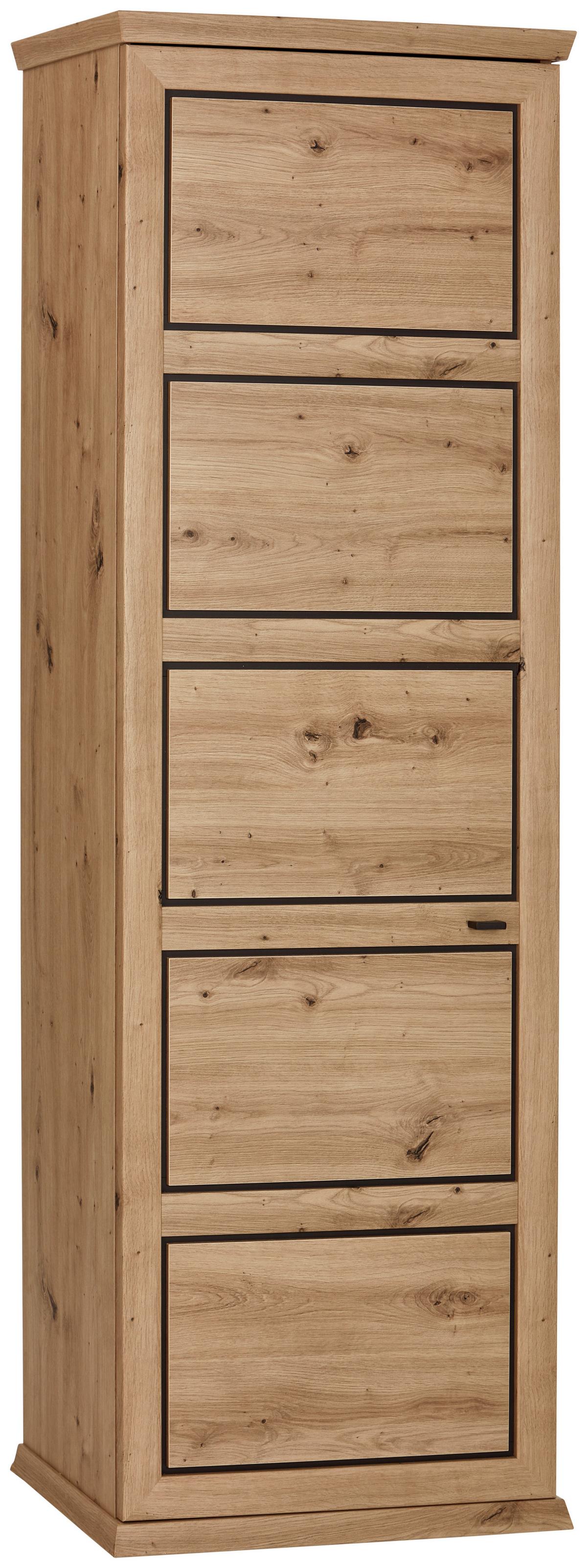Garderobenschrank Harvey Eiche Dekor B: 64,2 Cm - Eichefarben/Anthrazit, LIFESTYLE, Holzwerkstoff (64,2/196,6/38,5cm)