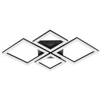Deckenleuchte Paranday L: 47 cm Mit Smartphone-Steuerung - Schwarz/Weiß, Design, Kunststoff/Metall (47/43/6,5cm) - Eglo