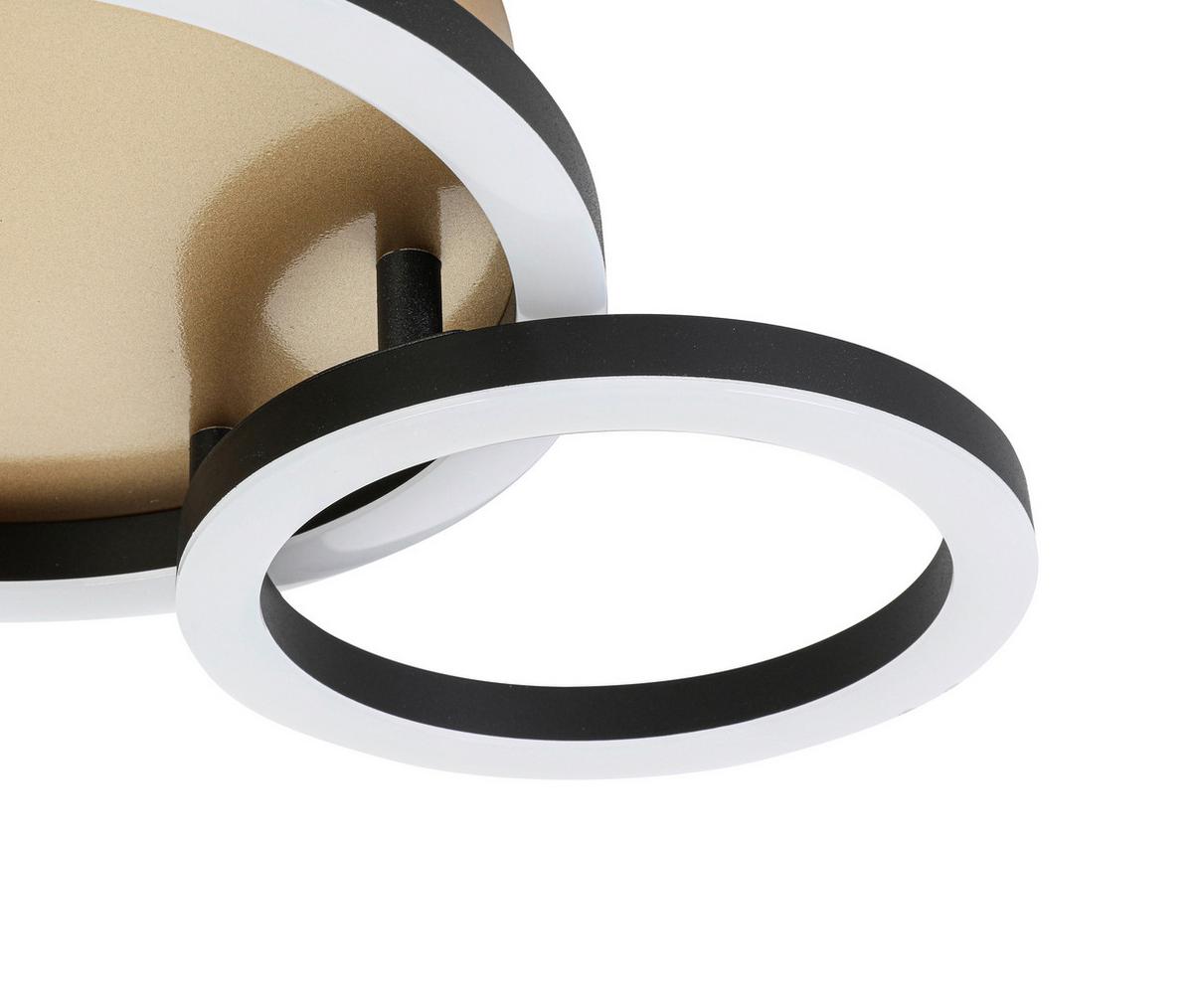STROPNÉ LED SVIETIDLO NUMIM - čierna/cappuccino, Modern, kov/plast (43/23/5cm) - Mömax