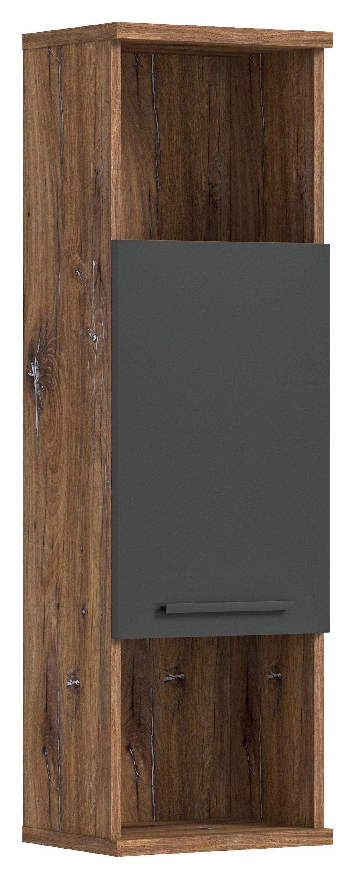 Midischrank Bad Ramon BxH 35x112 cm Grau - MODERN, Holzwerkstoff (35/112/25cm) - MID.YOU