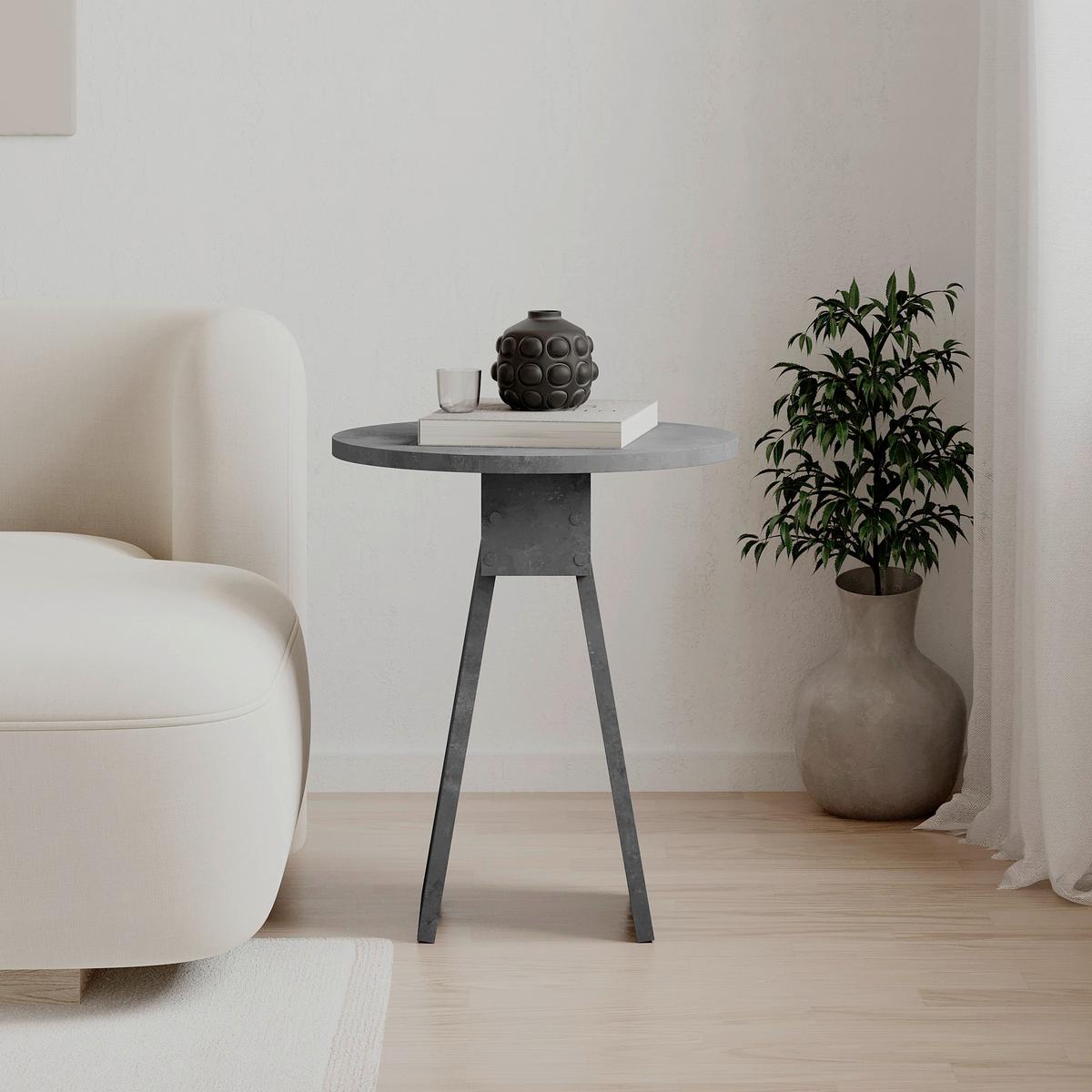 Beistelltisch Chen Grau D: 42 cm - Grau, Design, Holzwerkstoff (42/50cm) - Livetastic