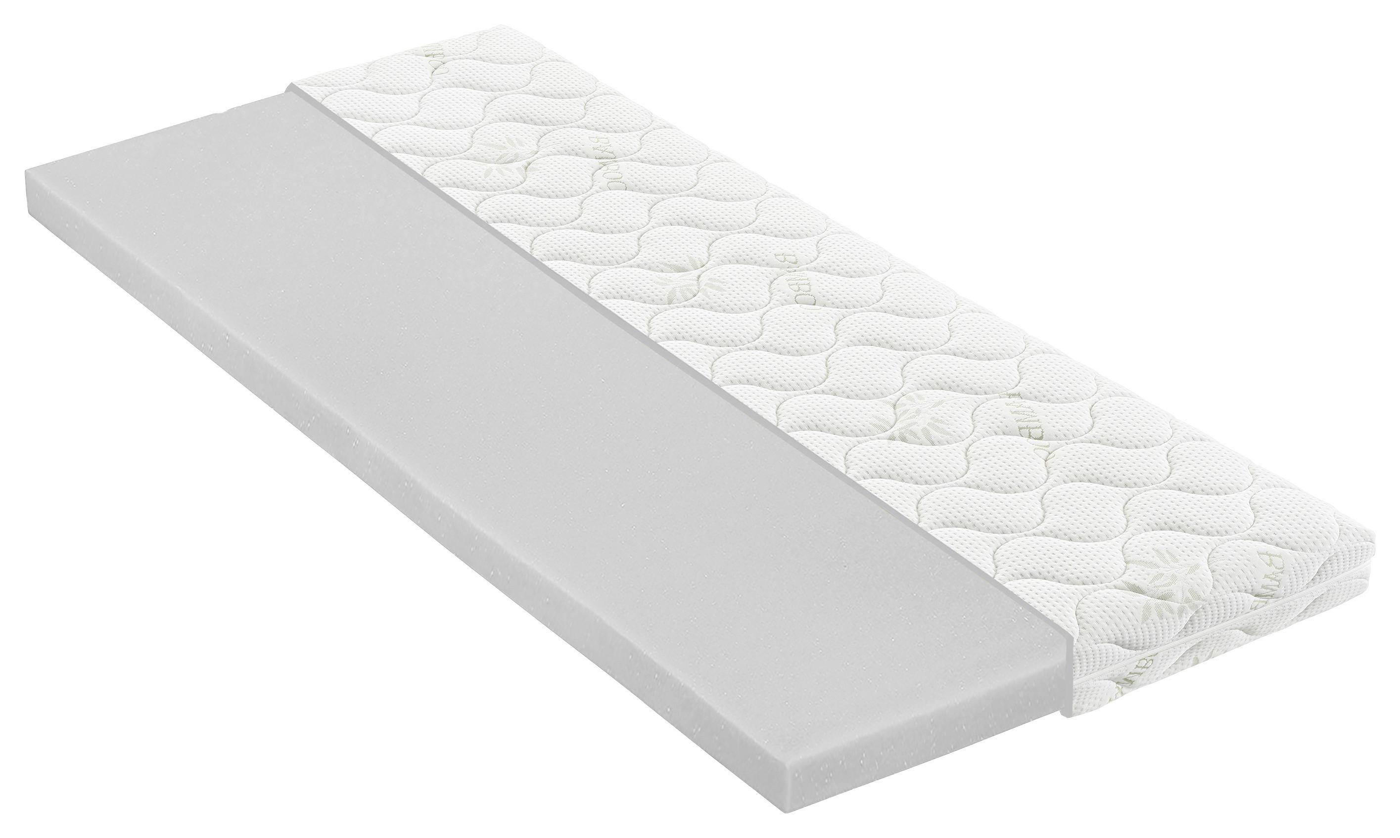 Vrchný matrac HARD BAMBOO 7 140x200 cm - biela, Modern, textil (140/200cm)