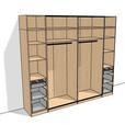 Schwebetürenschrank + Spiegel B: 274cm Ondega Eiche Dekor - Eichefarben, KONVENTIONELL, Holzwerkstoff (274/242,2/61cm) - Ondega
