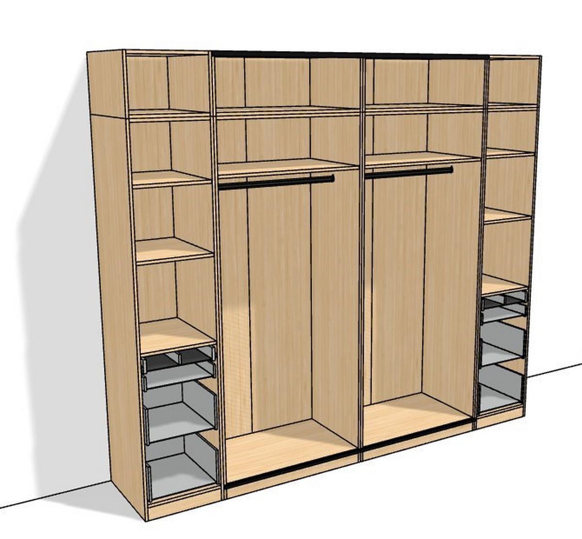Schwebetürenschrank + Spiegel B: 274cm Ondega Eiche Dekor - Klar/Eichefarben, KONVENTIONELL, Holzwerkstoff (274/242,2/61cm) - Ondega