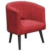 Polstersessel Mit Armlehnen Paul Velours Rot - Rot/Schwarz, Basics, Textil (61/82/58cm) - Livetastic