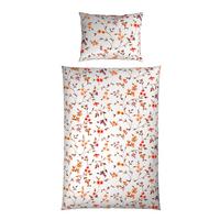 Bettwäsche 140x200 cm Antonia Blumen Orange/Beige - Beige/Orange, ROMANTIK / LANDHAUS, Textil - James Wood