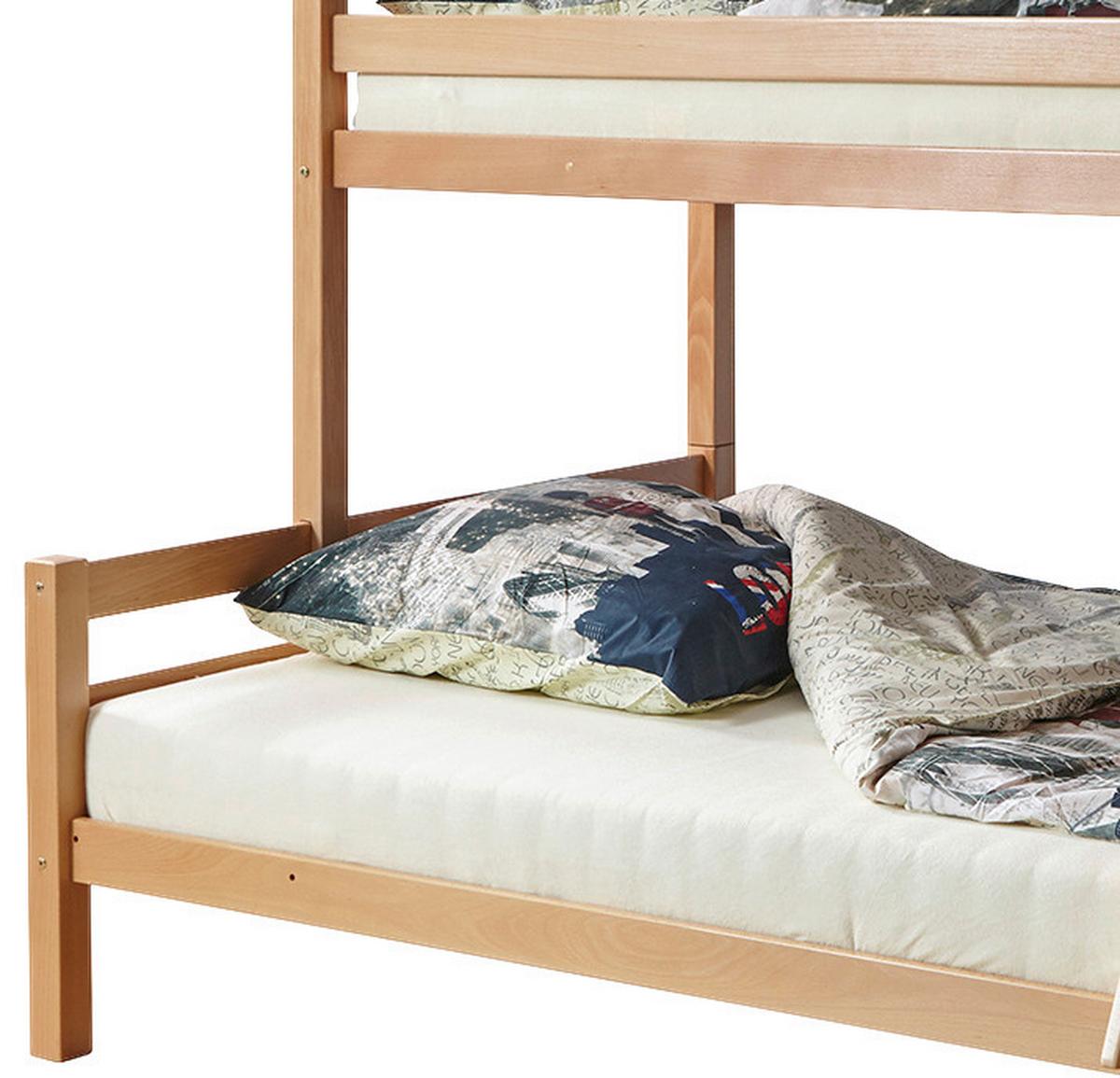 Etagenbett Maxim Buche Massiv 140 Cm Mit Leiter - Buchefarben, MODERN, Holz (140/200cm) - MID.YOU