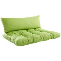Palettenkissen Set 2-tlg. Loungeset 120x80 Cm Apfelgrün - Grün, Basics, Textil (120/80/16cm)