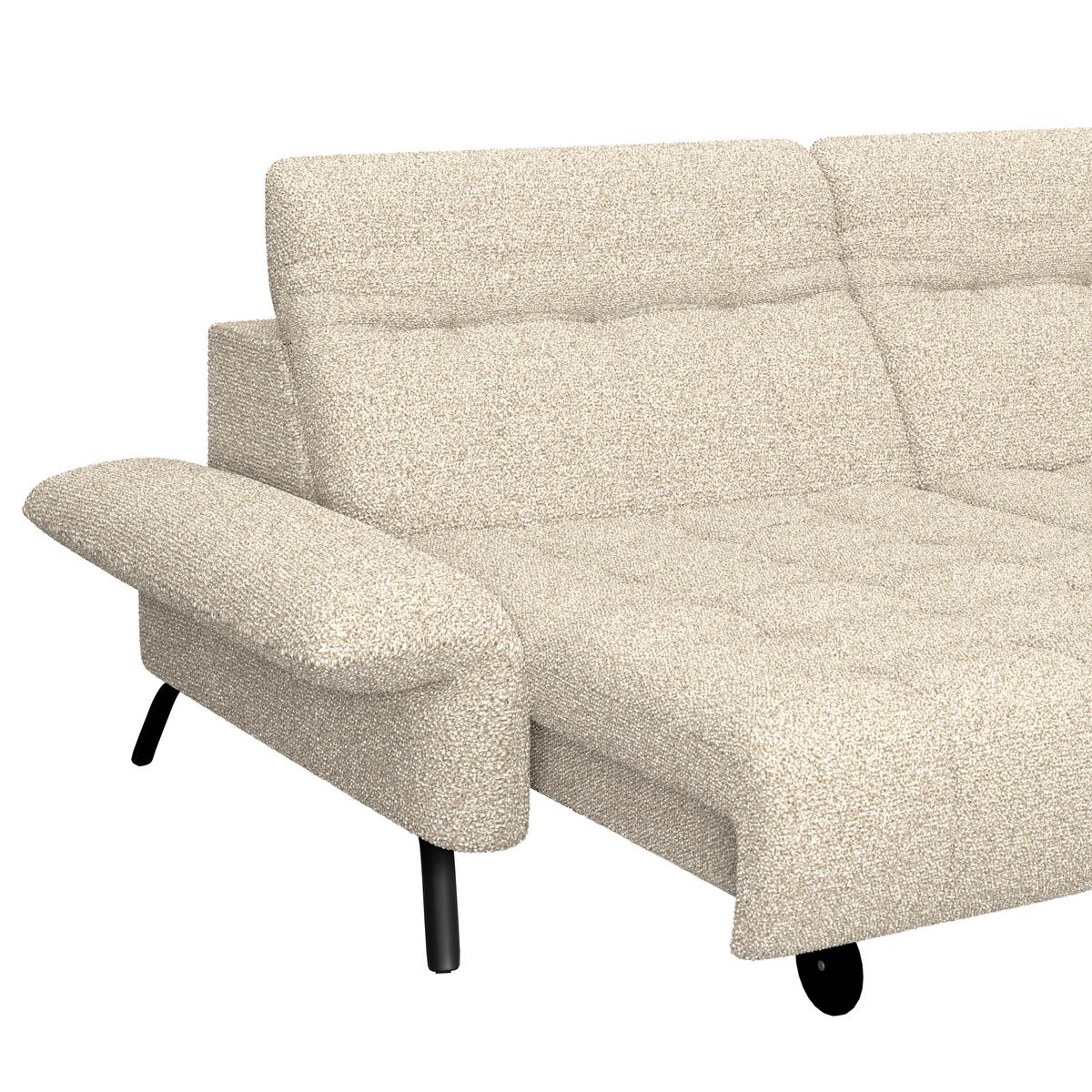 Ecksofa Coast Beige, 244x173cm - Beige/Schwarz, KONVENTIONELL, Holzwerkstoff/Textil (244/173cm)