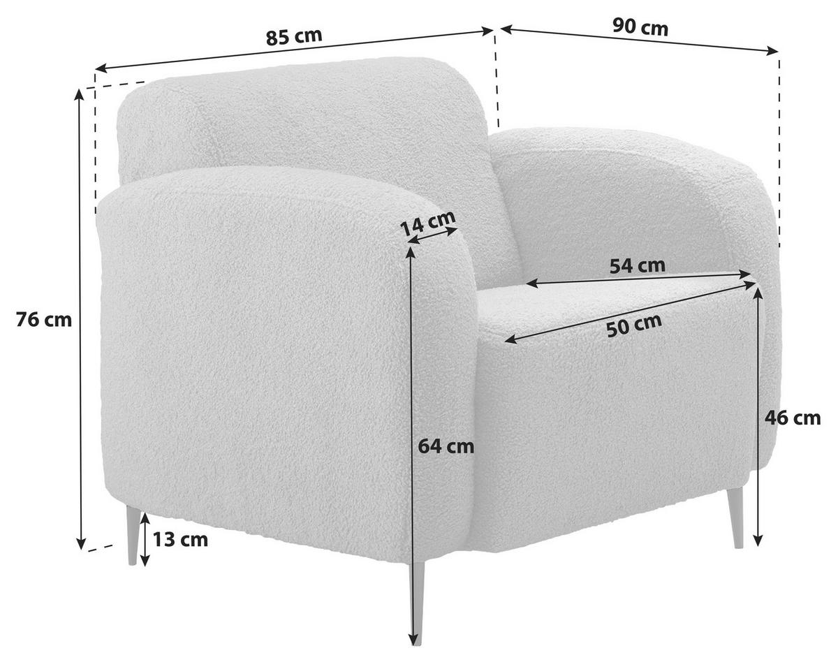 Polsterstuhl Marone Hellgrau - Hellgrau/Schwarz, MODERN, Textil (85/76/90cm) - Livetastic