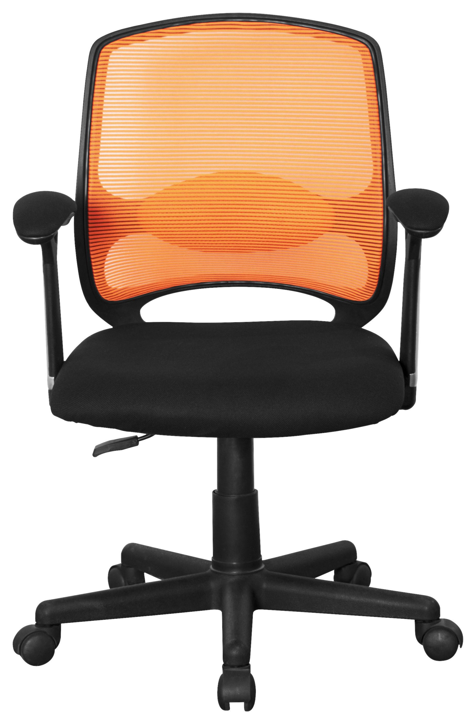 Drehstuhl Palermo Orange - Schwarz/Orange, MODERN, Kunststoff/Textil (60/94/59cm)