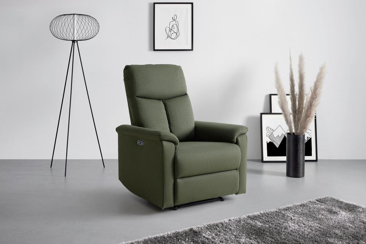 Relaxačné kreslo LEWIS, zelená - čierna/zelená, Modern, kov/drevo (81/108/94cm) - Mömax