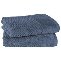 HANDTUCHSET Popcorn 2er Set Jeansblau - Graublau, Basics, Textil (50/100cm)