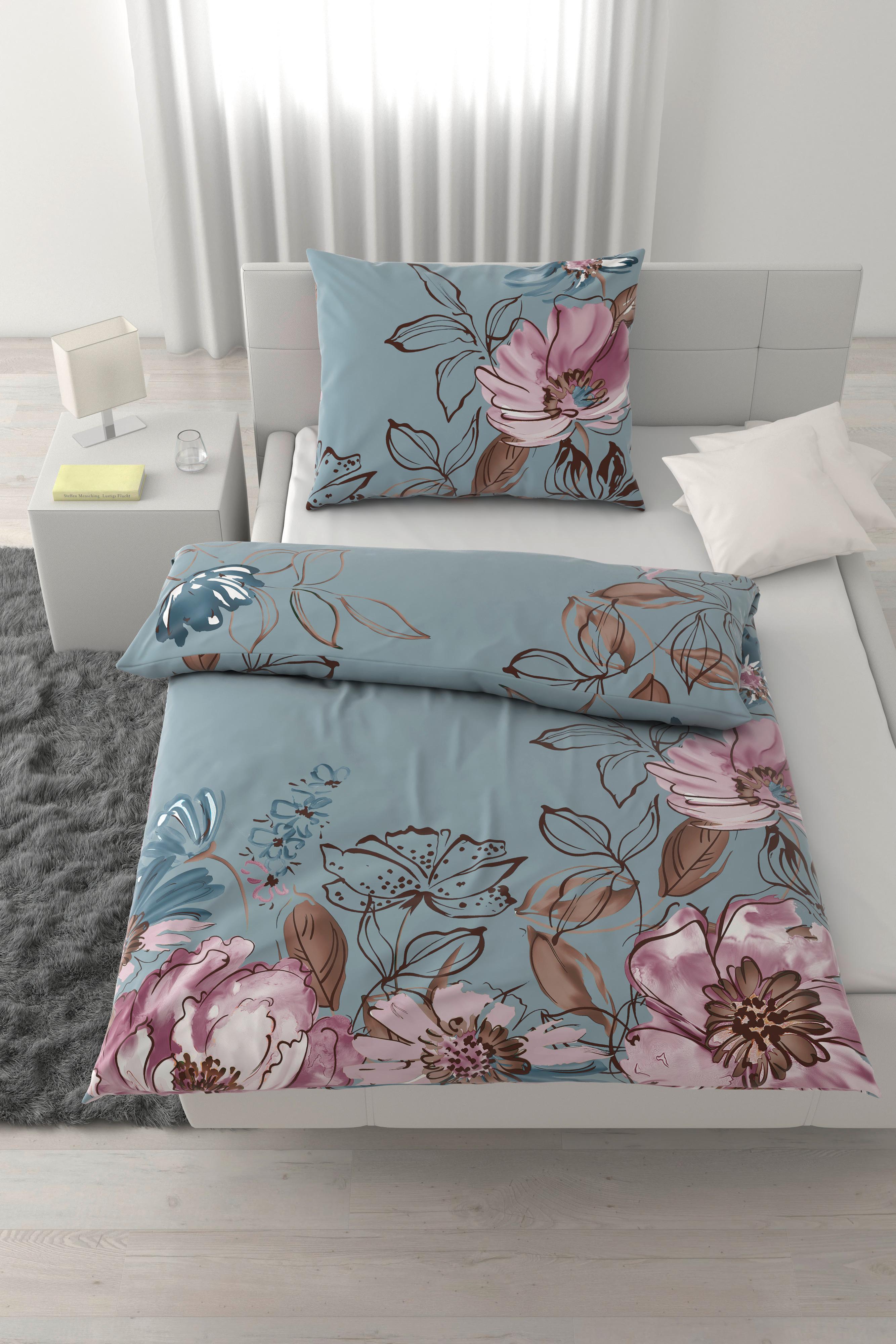 POSTEĽNÁ BIELIZEŇ TOULON - modrá, Modern, textil (140/200cm) - Mömax