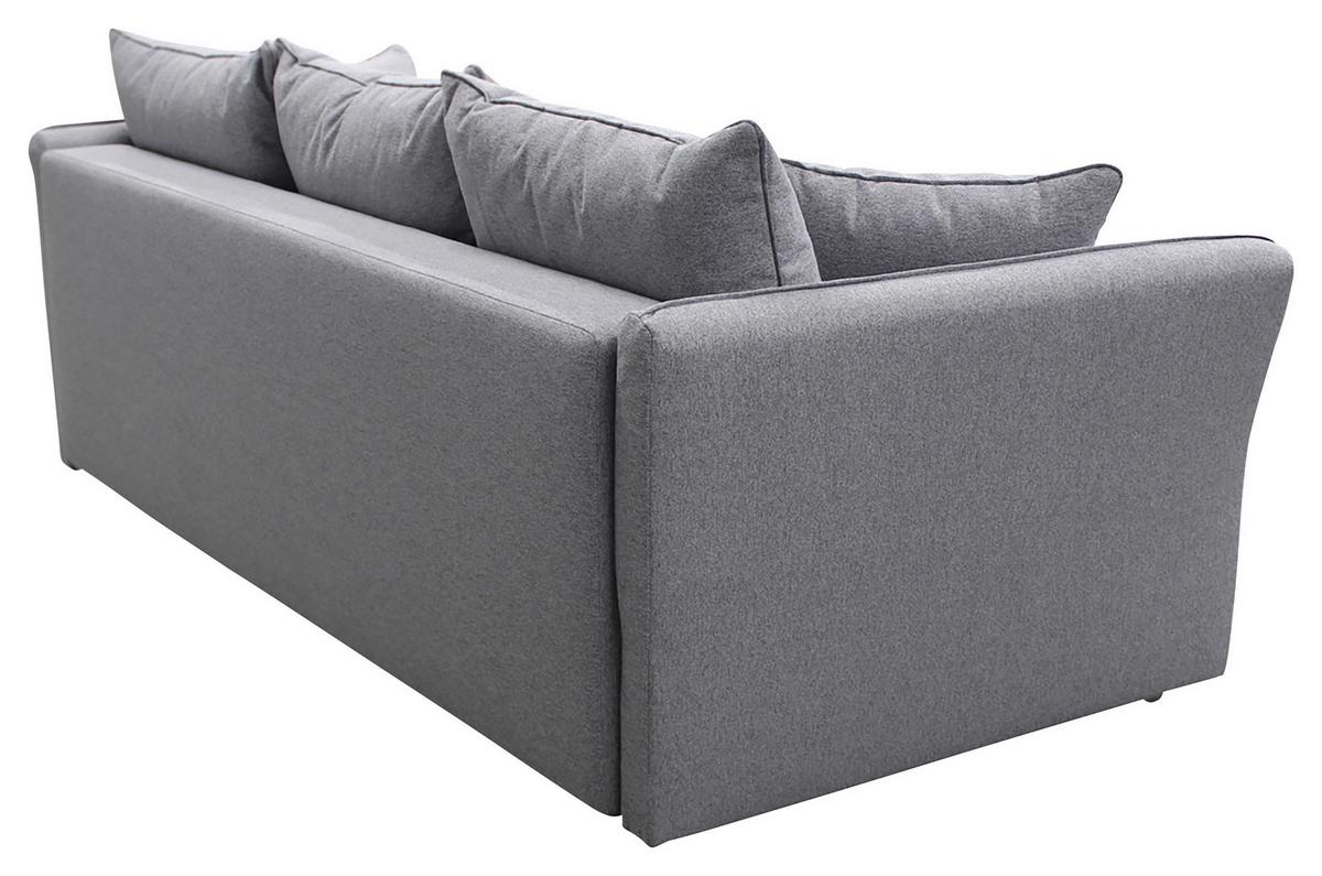 2-sitzer-sofa Mit Schlaffunkt. Modiund Bettkasten Grau - Silberfarben/Grau, Design, Textil (235/83/106cm) - MID.YOU