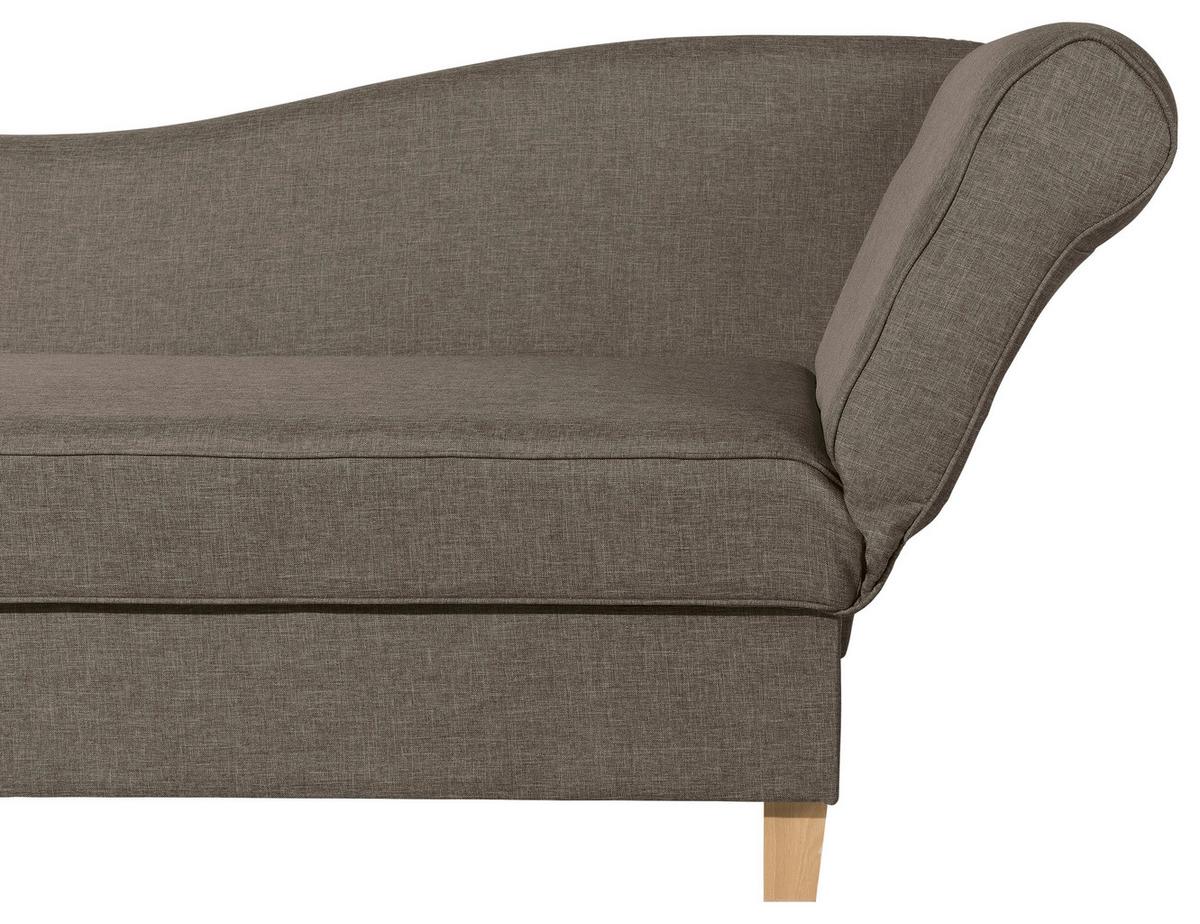 Recamiere Selma Sahara Rechts mit Bettkasten+schlaffunktion - Hellbraun/Buchefarben, Design, Textil (190/82/88cm) - Max Winzer