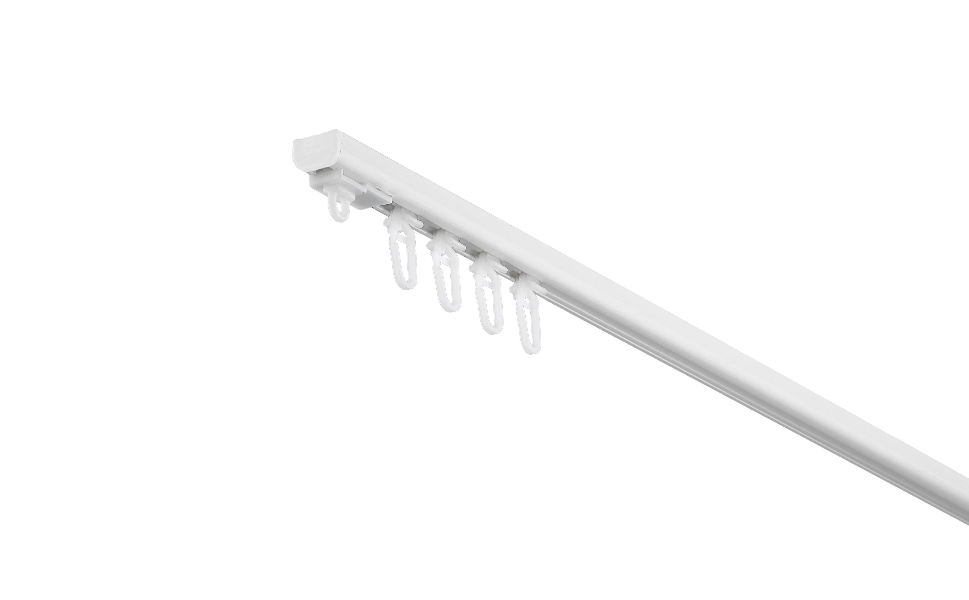 Vorhangschiene Sbdlal150-350-240 - Weiß, KONVENTIONELL, Metall (240cm) - Ondega