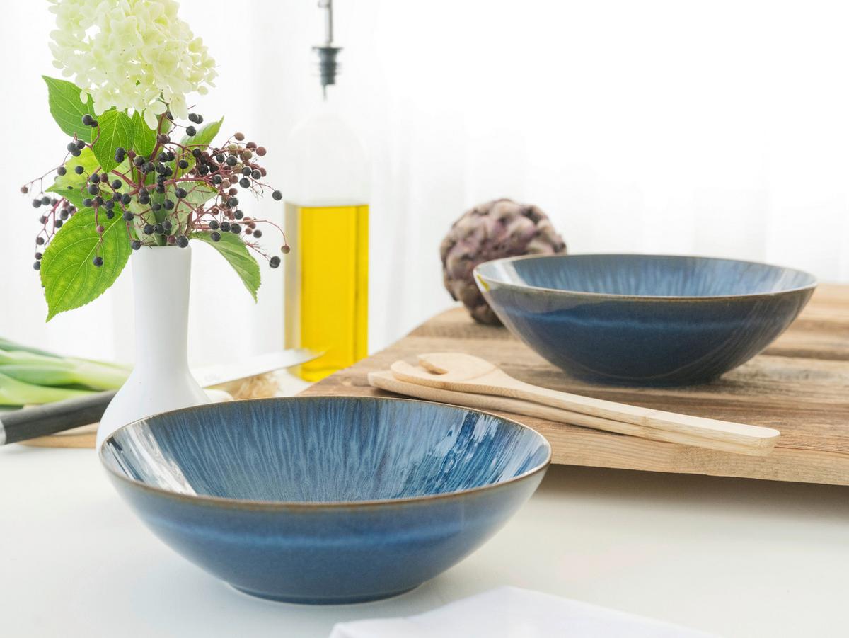 Schüsselset Sea Breeze Steinzeug 2-teilig - Multicolor, Design, Keramik - Creatable
