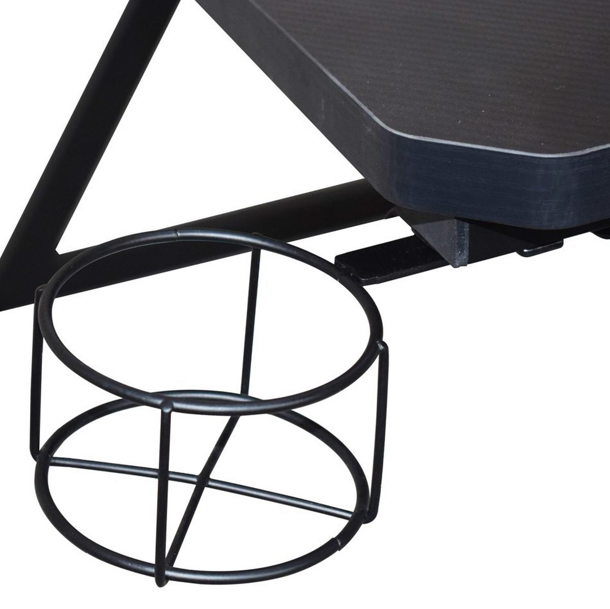 Písací stôl RACER - čierna, Modern, kov/kompozitné drevo (120/75/60cm) - Mömax