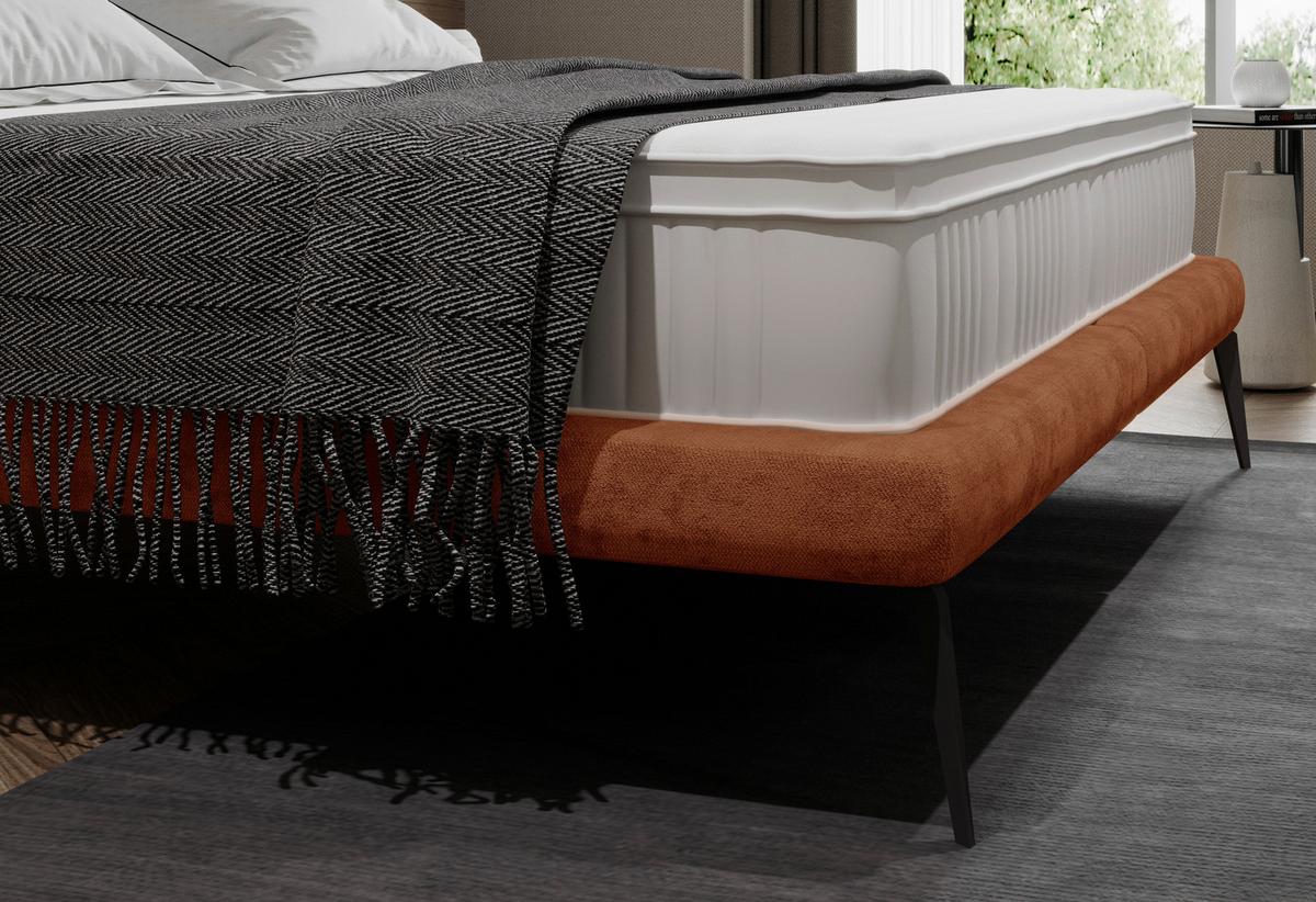 Polsterbett +matratze 180x200 Tessina Sorisso Rostfarben - Rostfarben/Creme, MODERN, Textil (180/200cm) - Livetastic