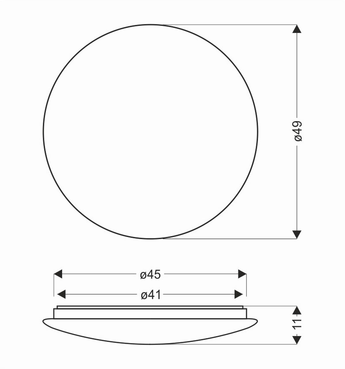 LED-Deckenleuchte 14-75321 - Weiß, Basics, Metall (49/49/11cm)