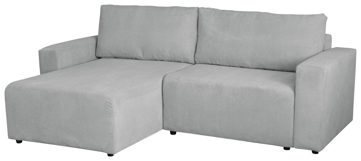 Ecksofa Dallas Boucle Grau 173x258 cm - Schwarz/Grau, MODERN, Holz/Kunststoff (173/258cm)