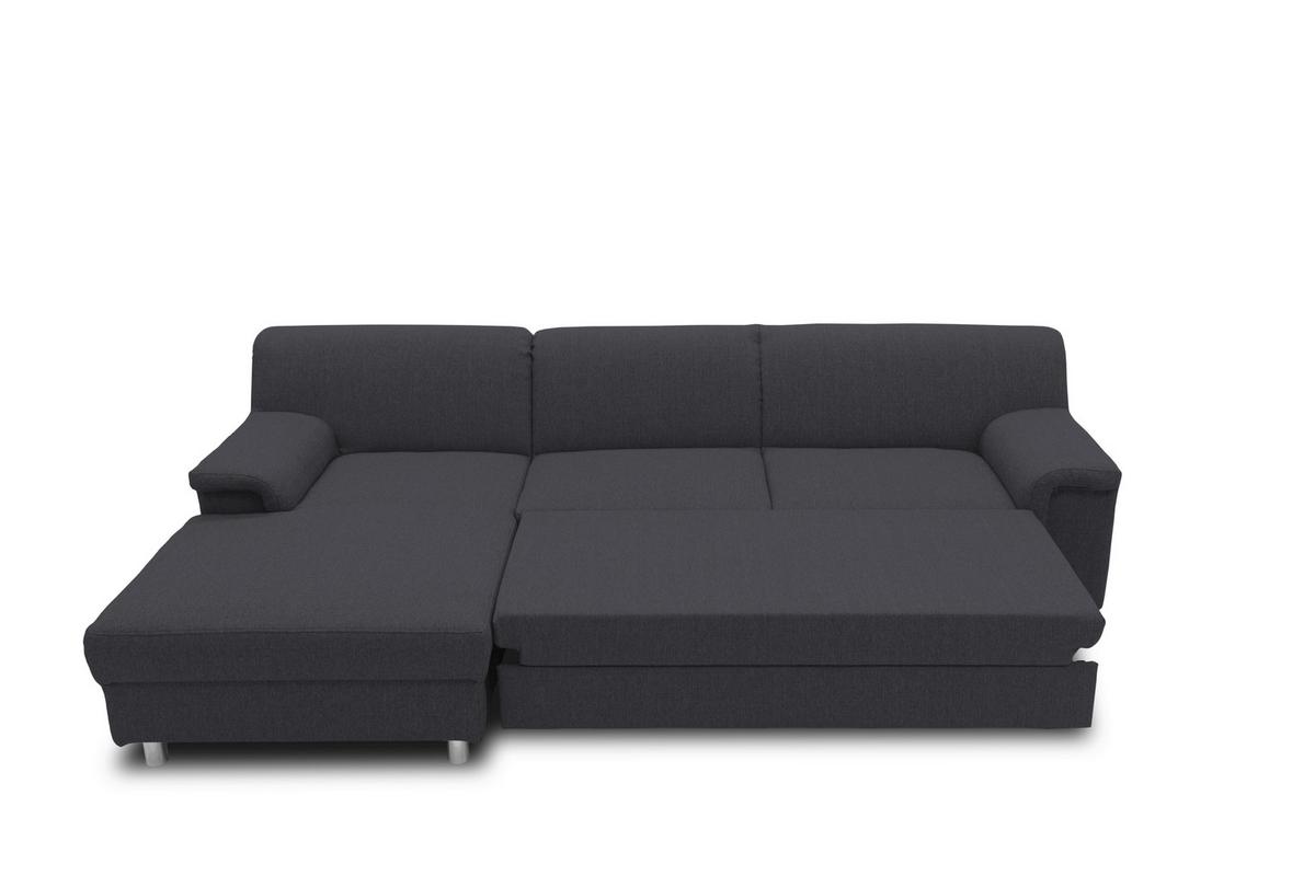 Ecksofa Mit Schlaffunktion Jamie Schlammfarben Webstoff - Chromfarben/Schlammfarben, KONVENTIONELL, Textil (150/252cm) - MID.YOU