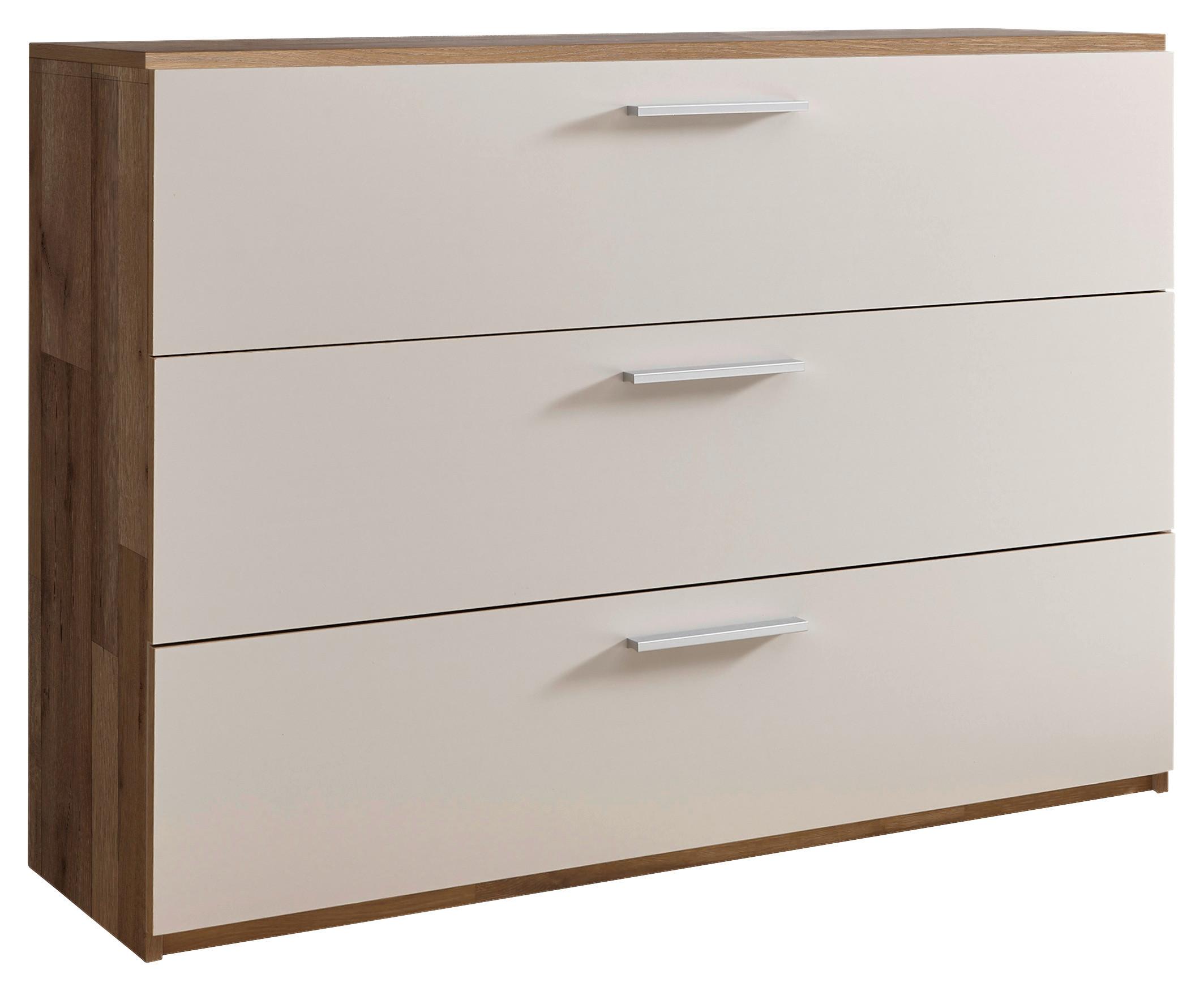 Komoda Cadore - farby dubu/čierna, Moderný, kompozitné drevo/plast (120/86,6/38cm)