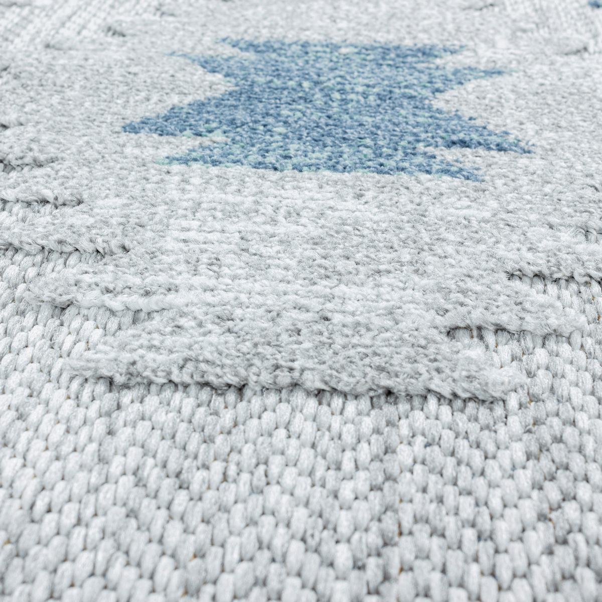 Flachwebteppich Bahama - Blau, Design, Textil (200/290cm) - Novel