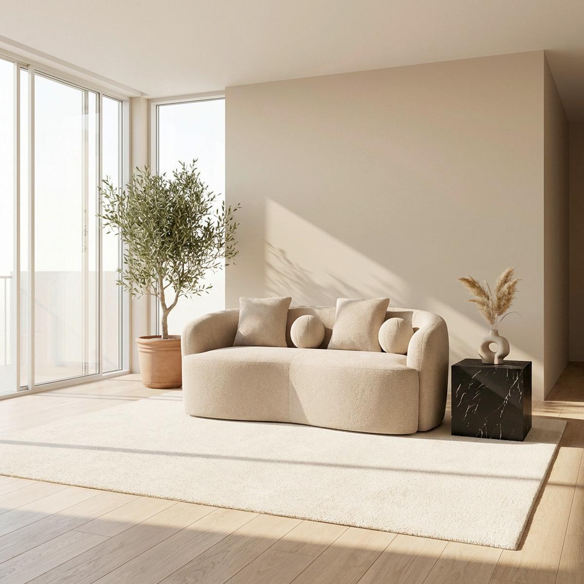 Pohovka JULIE, béžová ženilka, max. 360 kg - béžová, Modern, drevo/textil (178/66/82cm) - Bessagi Home