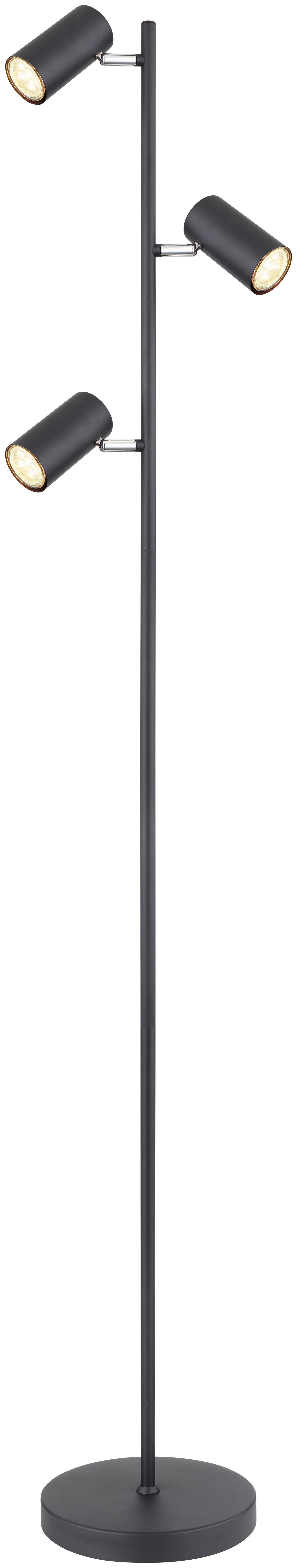 STEHLEUCHTE HEDWIG - Schwarz, MODERN, Metall (25/23/154cm) - Luca Bessoni