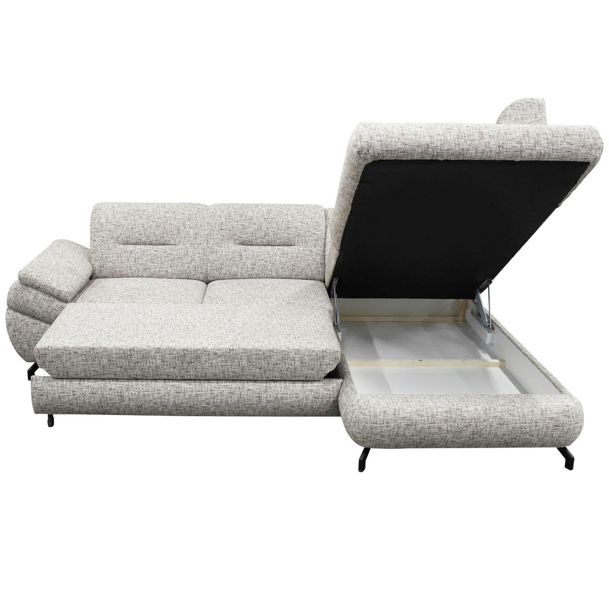 Ecksofa Imo Beige 274x201 cm - Beige/Schwarz, Design, Textil (274/201cm) - MID.YOU