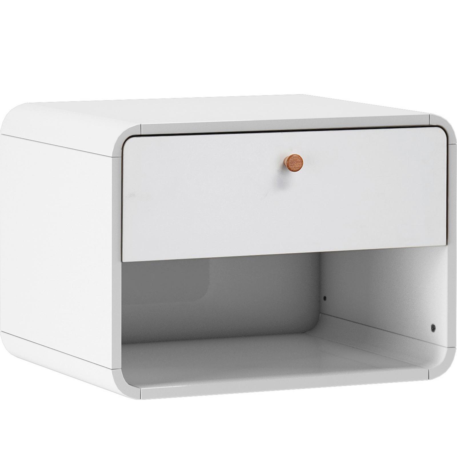 Nachttisch Cassie, Weiß B: 51 Cm - Weiß, Design, Holzwerkstoff (51/39/37cm) - MID.YOU