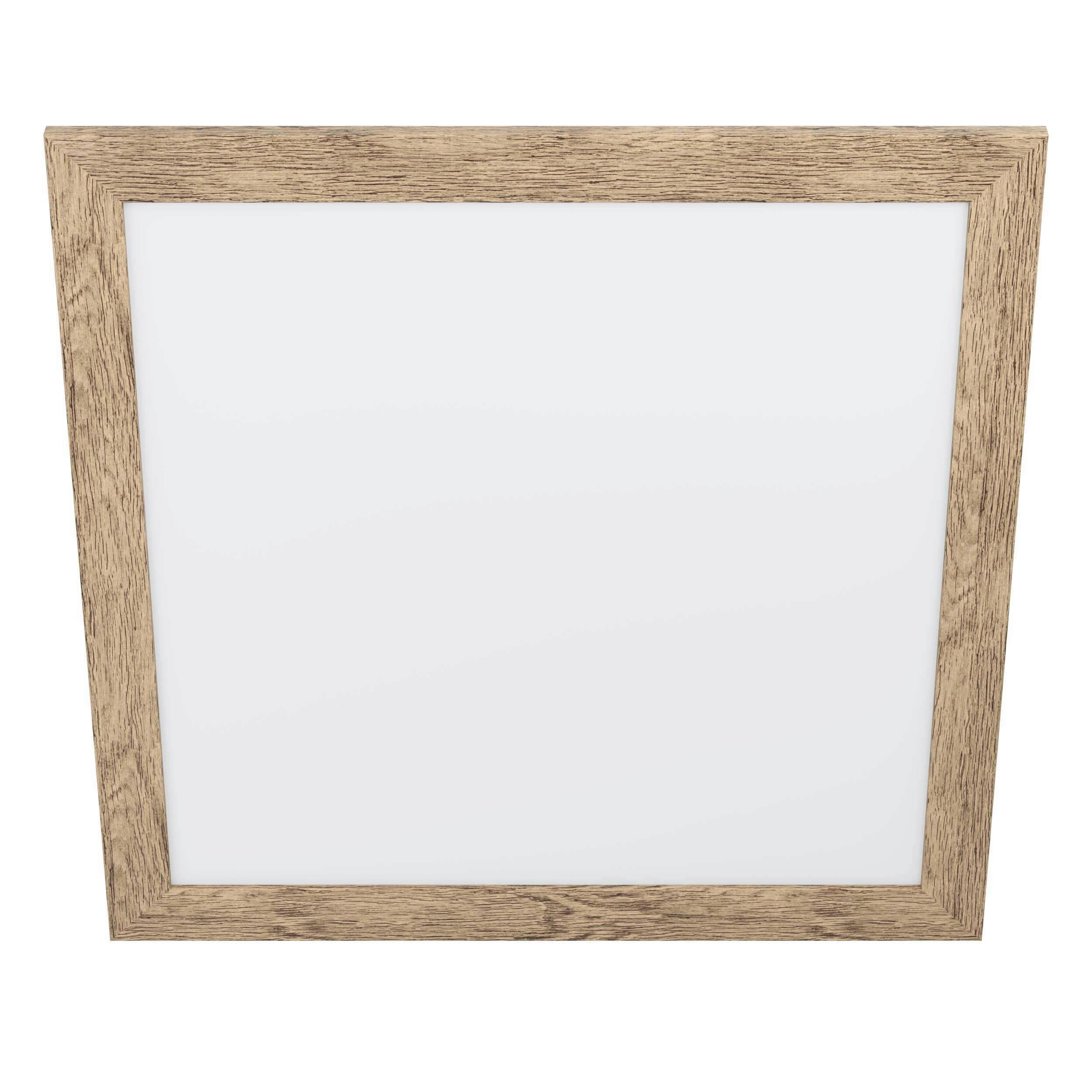 LED-Paneel 99436* Piglionasso - Hellbraun/Weiß, Natur, Holz/Kunststoff (64,5/64,5/5,5cm) - Eglo