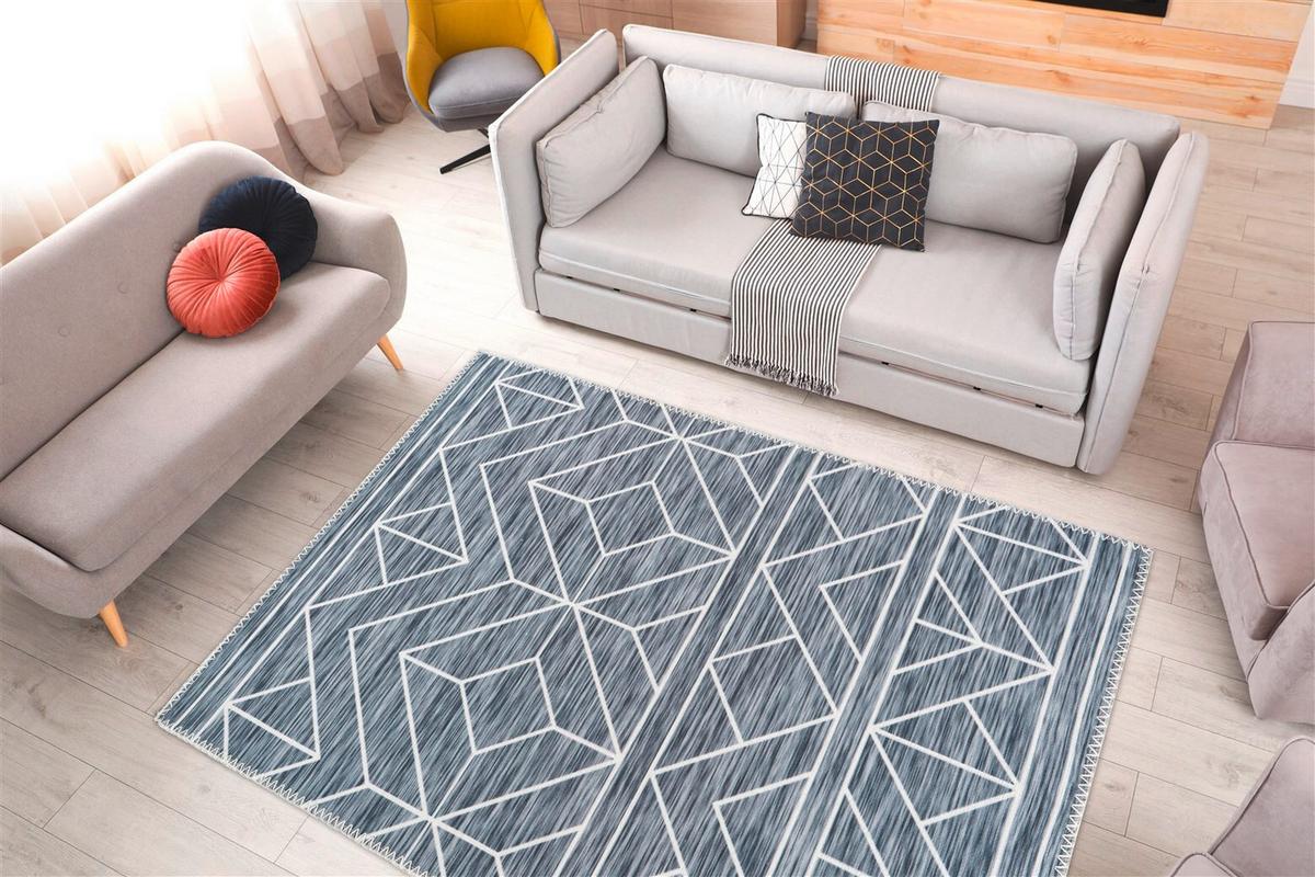 Flachwebteppich Anthrazit Maya 120x280 cm - Anthrazit, Basics, Textil (120/180cm) - Kayoom