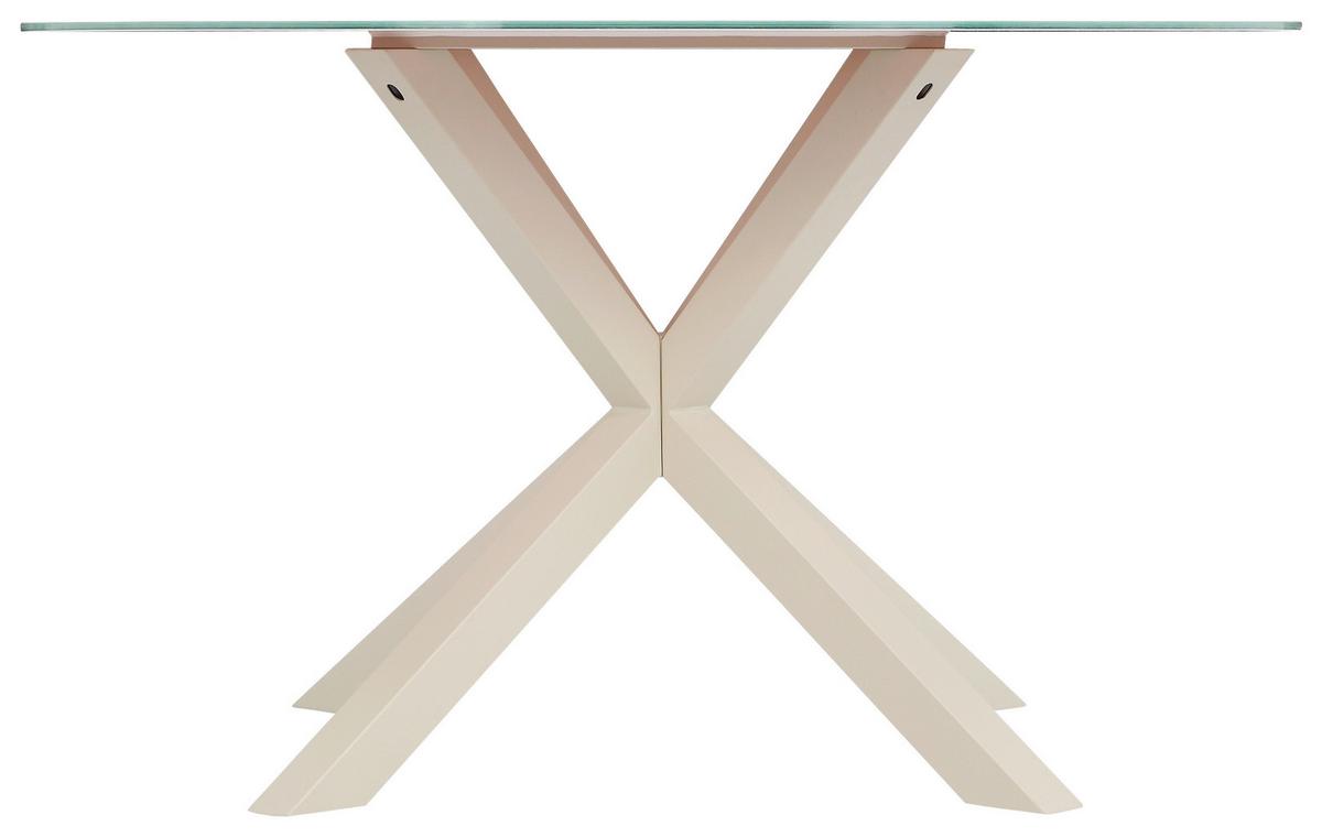 Esstisch Vanda Kaschmir D: 130 cm - Kaschmir, MODERN, Glas/Metall (130/130/75,5cm) - P & B