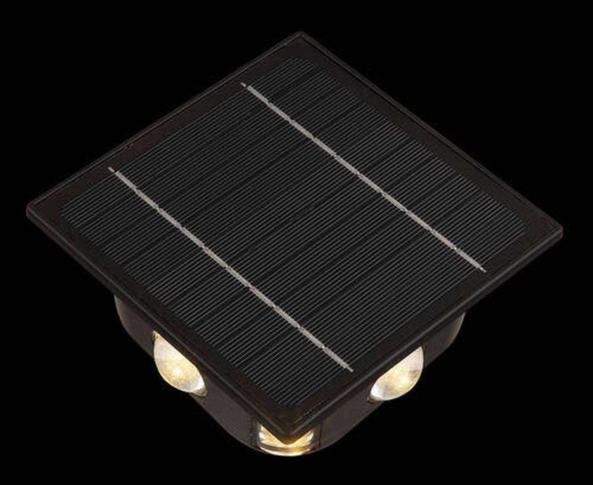 Solarleuchte 36494 - Klar/Schwarz, Design, Kunststoff (13,1/7/13,1cm) - Globo