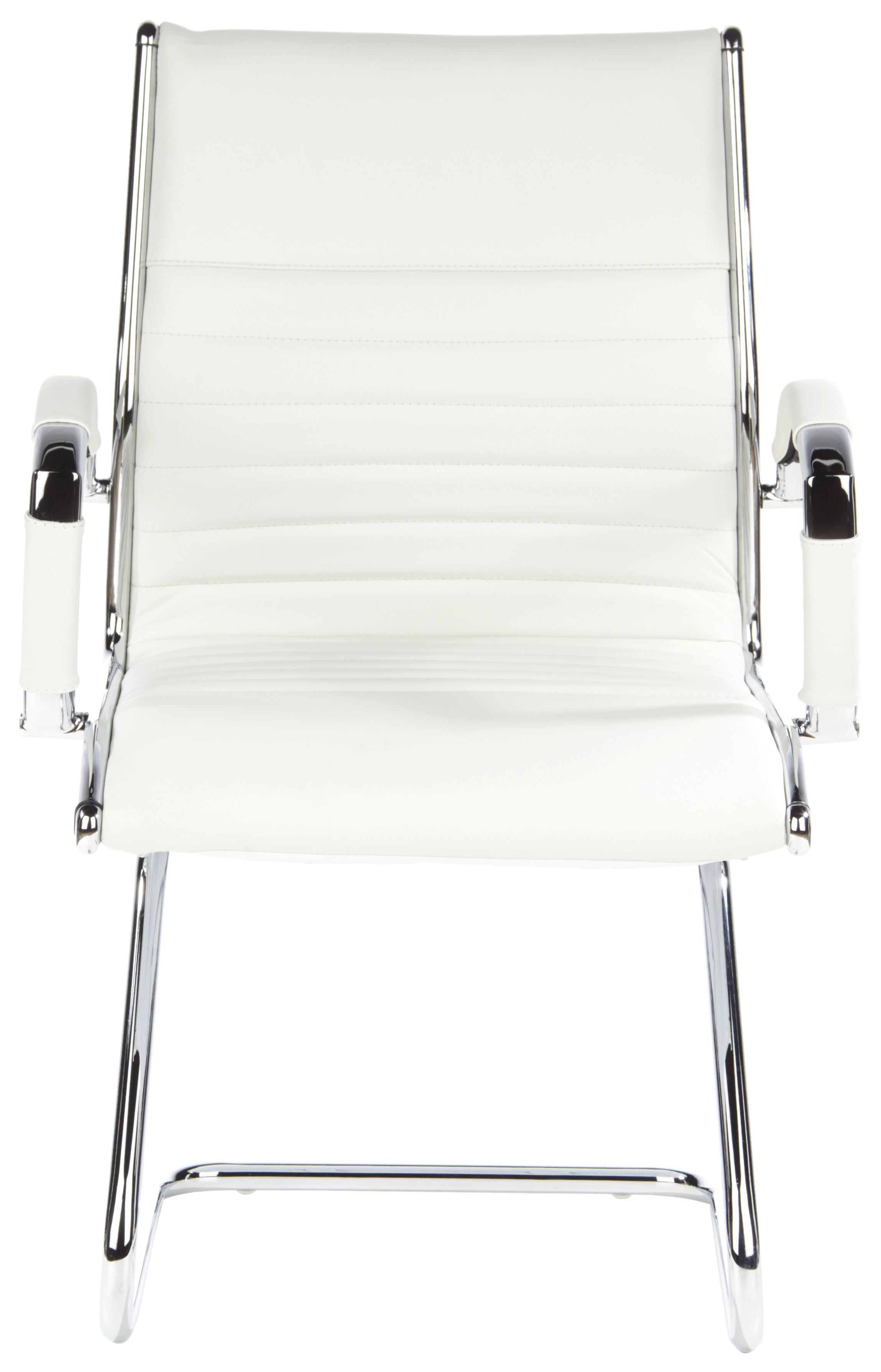 Besucherstuhl Parma V Cremefarben - Chromfarben/Creme, MODERN, Leder/Textil (62/94/46cm) - MID.YOU