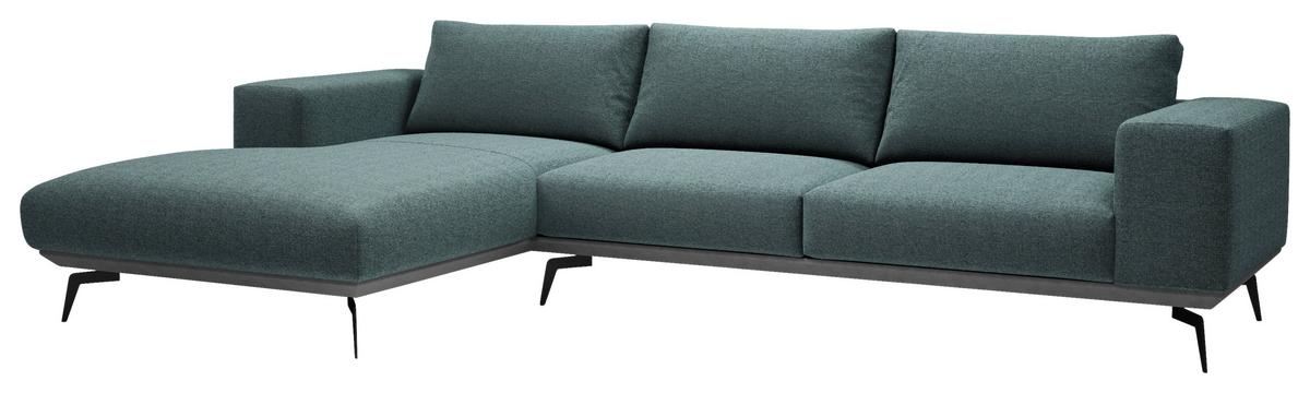 Ecksofa Albero - Anthrazit/Schwarz, Design, Textil (180/330cm) - MID.YOU