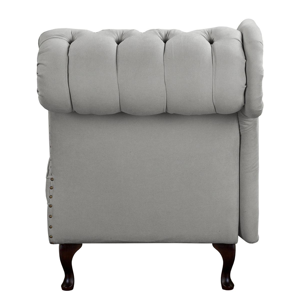 Récamiere Pako Grau B: 185cm - Braun/Grau, Design, Textil (185/93/75cm) - Livetastic