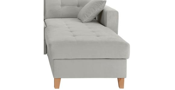 ECKSOFA Bergen - Hellgrau/Naturfarben, Design, Textil (231/160cm) - Luca Bessoni